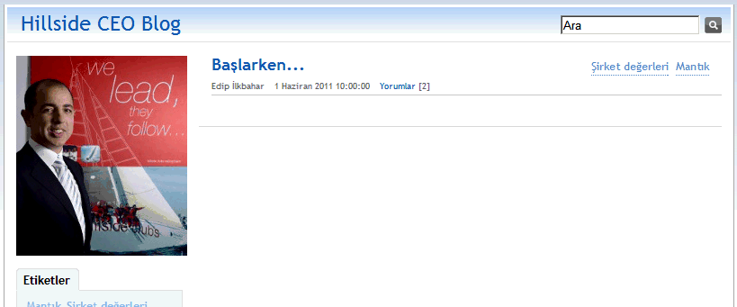 Image:DominoBlog şablonuyla CEO Blog uygulaması