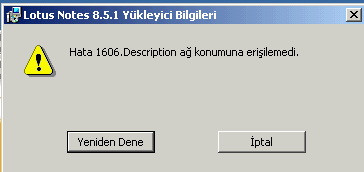 Image:Lotus Notes 8.5.1 Kurulum Problemi